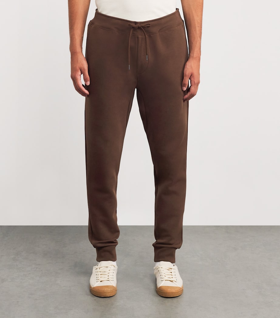 Cotton-Blend Polo Pony Sweatpants BROWN Image 3