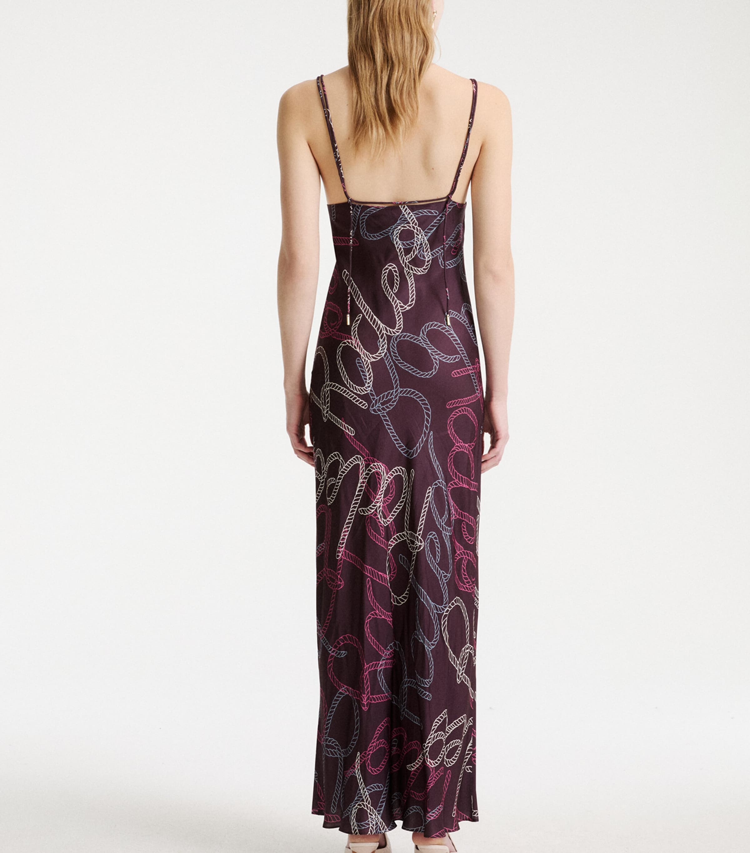 Marella Womens Printed Bordeaux Maxi Dress Bordeaux Image 3