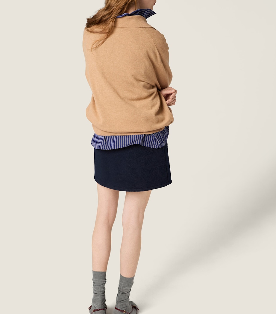 Cashmere Argyle Polo Sweater F0040 Image 3