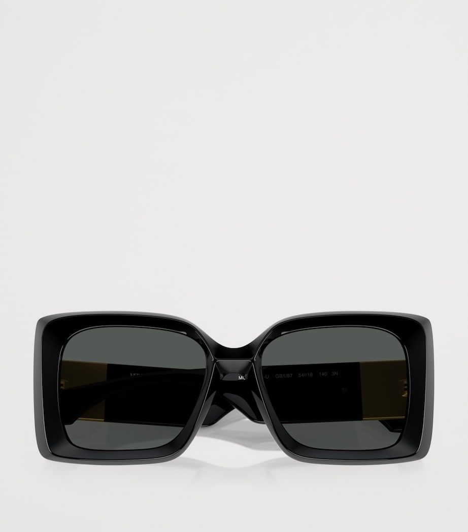 Versace Square Irregular Sunglasses Black Image 5