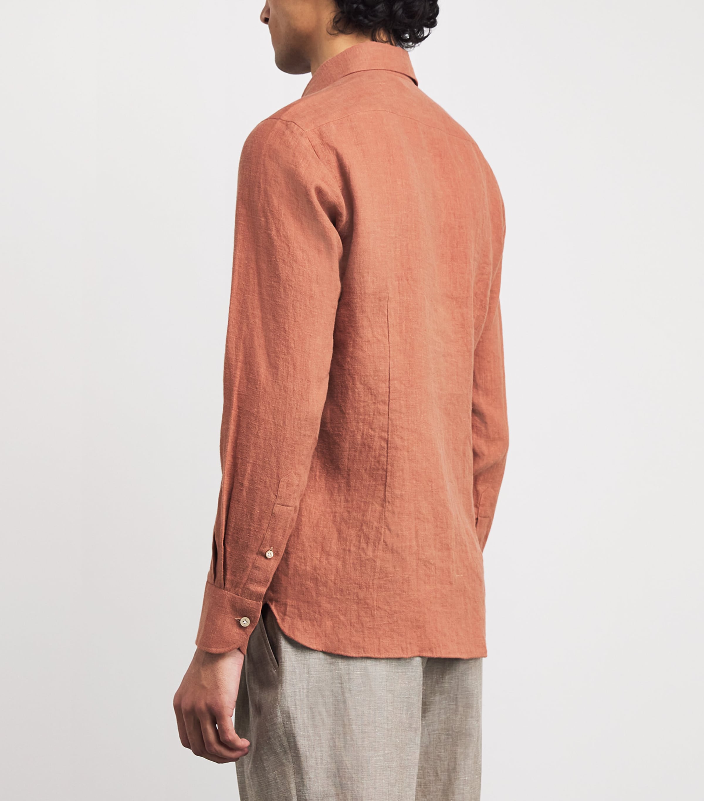 Brushed Linen Shirt TERRACOTA Image 4