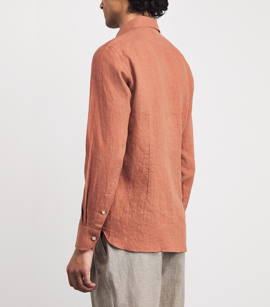 Brushed Linen Shirt TERRACOTA Image 4