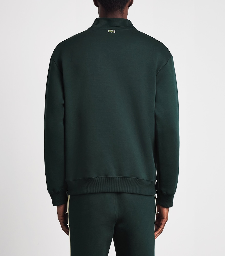 Lacoste Mens Cotton-Blend Badge Sweatshirt Sinople Image 5