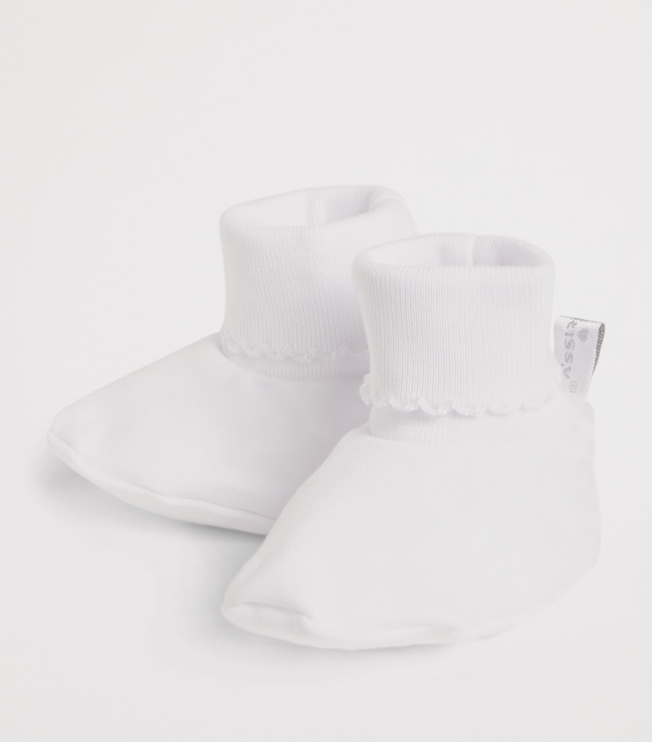 Pima Cotton Booties K185 WHT/WHITE Image 2