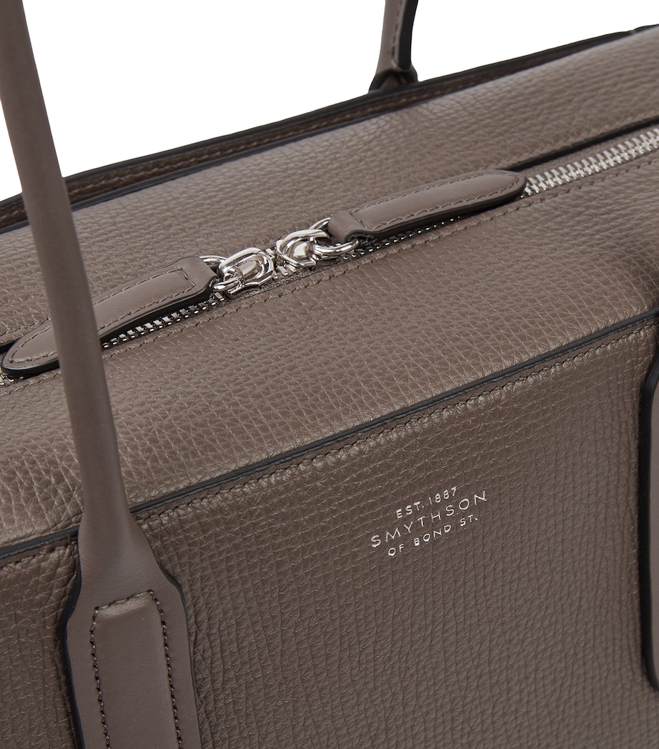 Smythson Grained Lytton Shoulder Bag Dark Taupe Image 7
