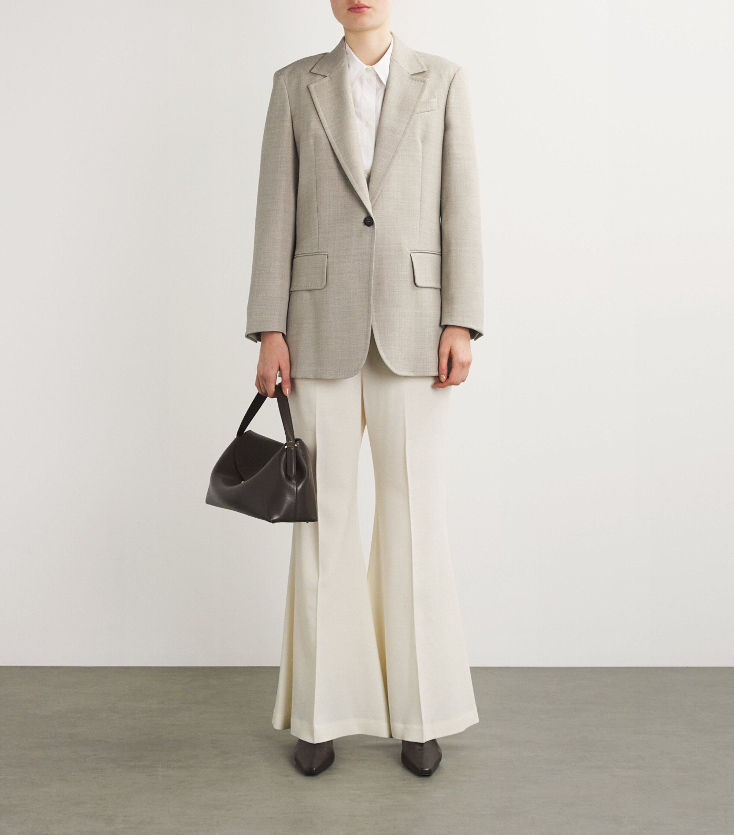 Wool Single-Breasted Blazer BEIGE Image 2