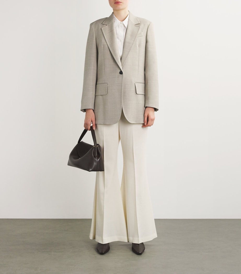 Wool Single-Breasted Blazer BEIGE Image 2