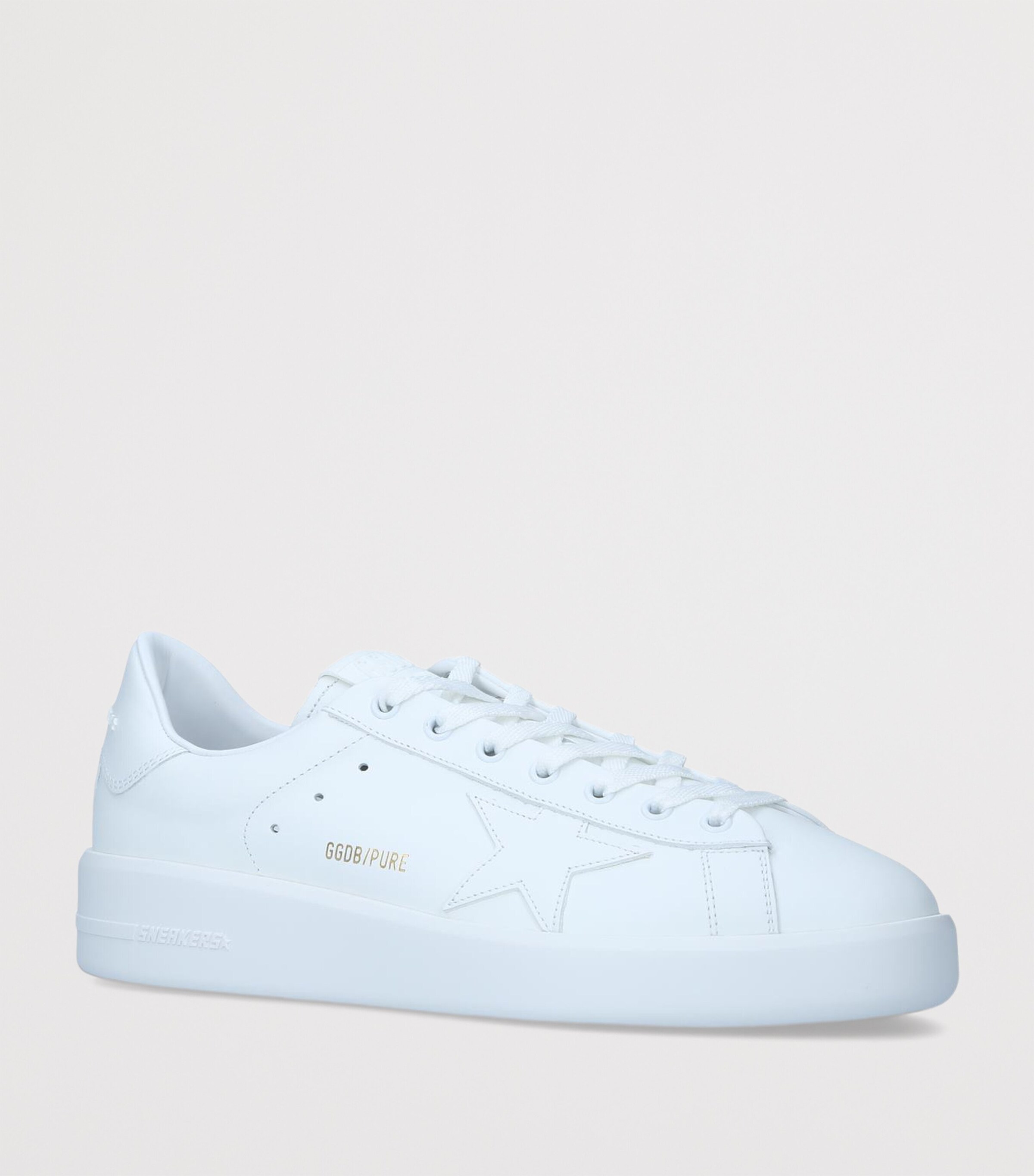 Golden Goose Leather Purestar Low-Top Sneakers White Image 7