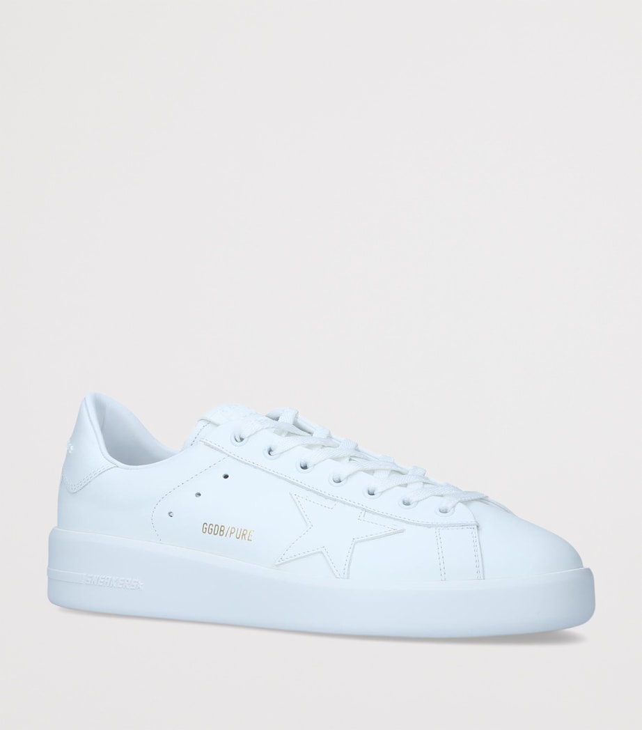 Golden Goose Leather Purestar Low-Top Sneakers White Image 7