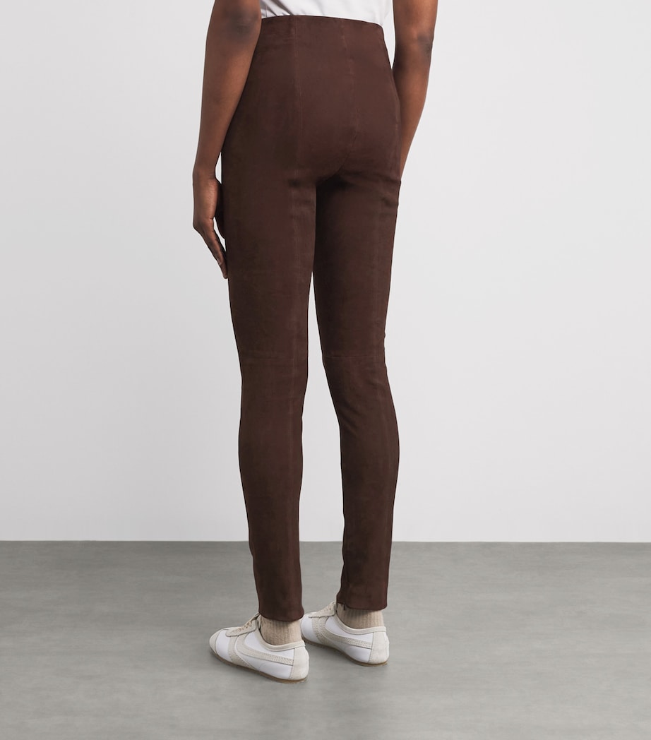 Suede Leggings CHOCOLATE Image 4