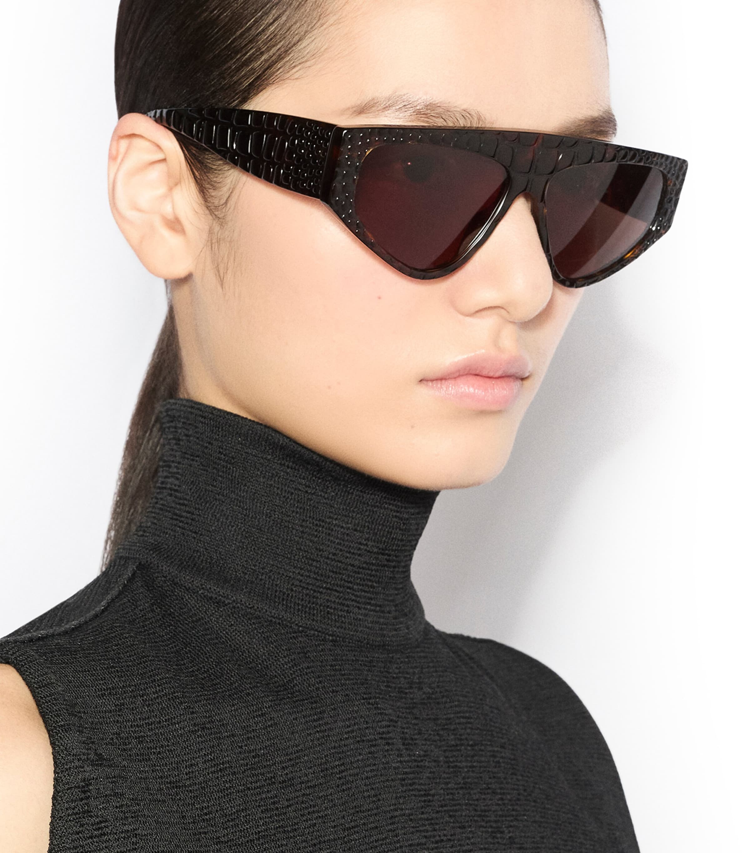 Alaïa Acetate Aviator Mask Sunglasses Havane Image 2