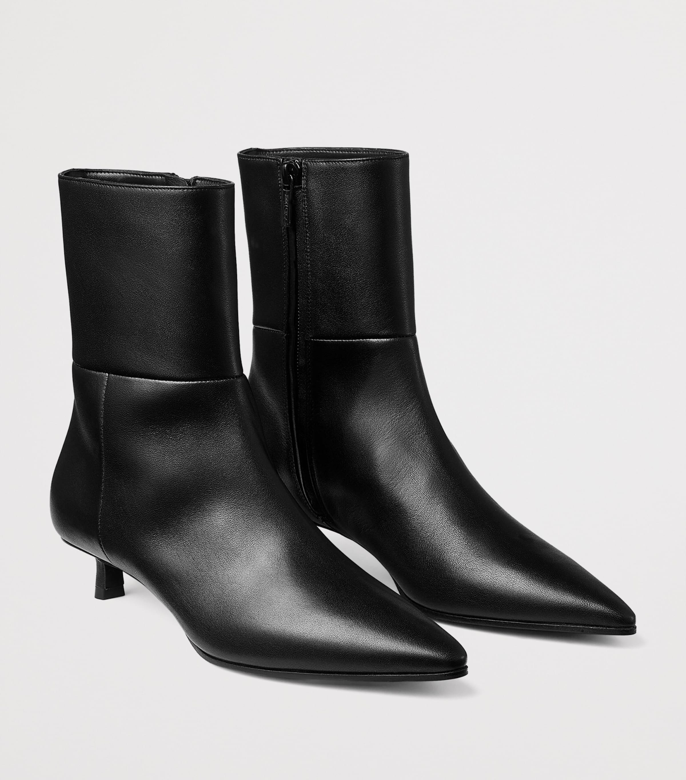 Lory 35 Leather Ankle Boots BLACK Image 2