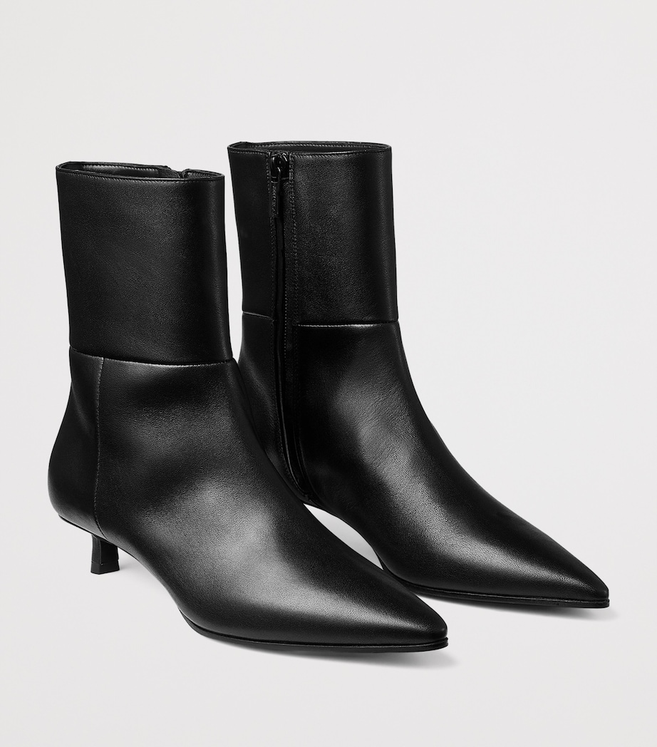 Lory 35 Leather Ankle Boots BLACK Image 2