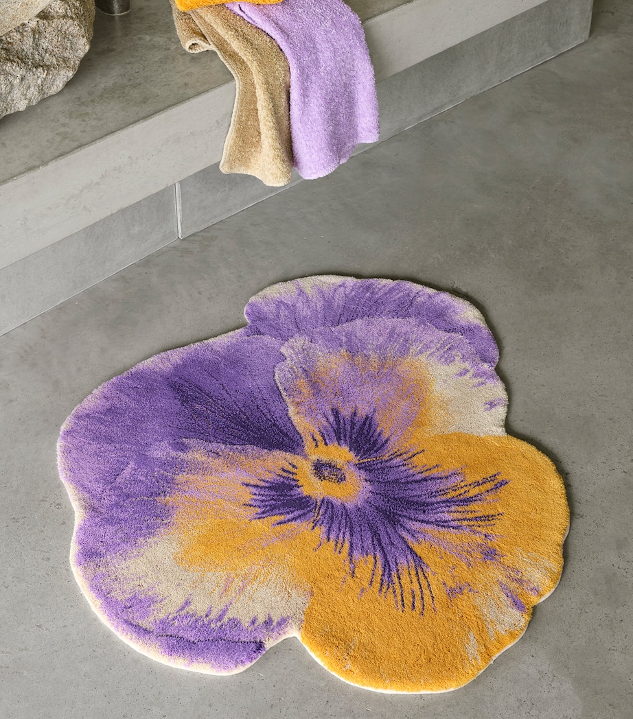 Abyss & Habidecor Egyptian Cotton Pansy Bath Rug (90cm x 100cm) Curcuma Image 5