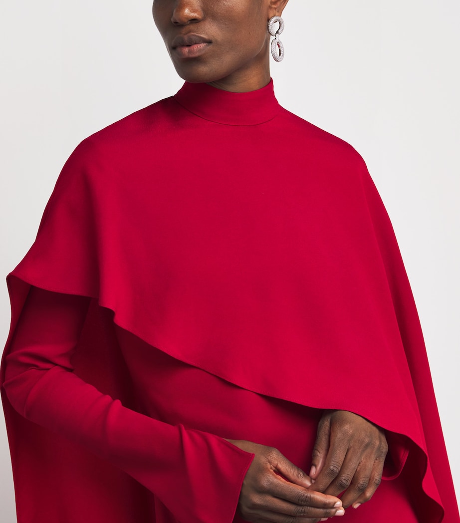 Crepe Cady Carrington Maxi Dress RUBY Image 4