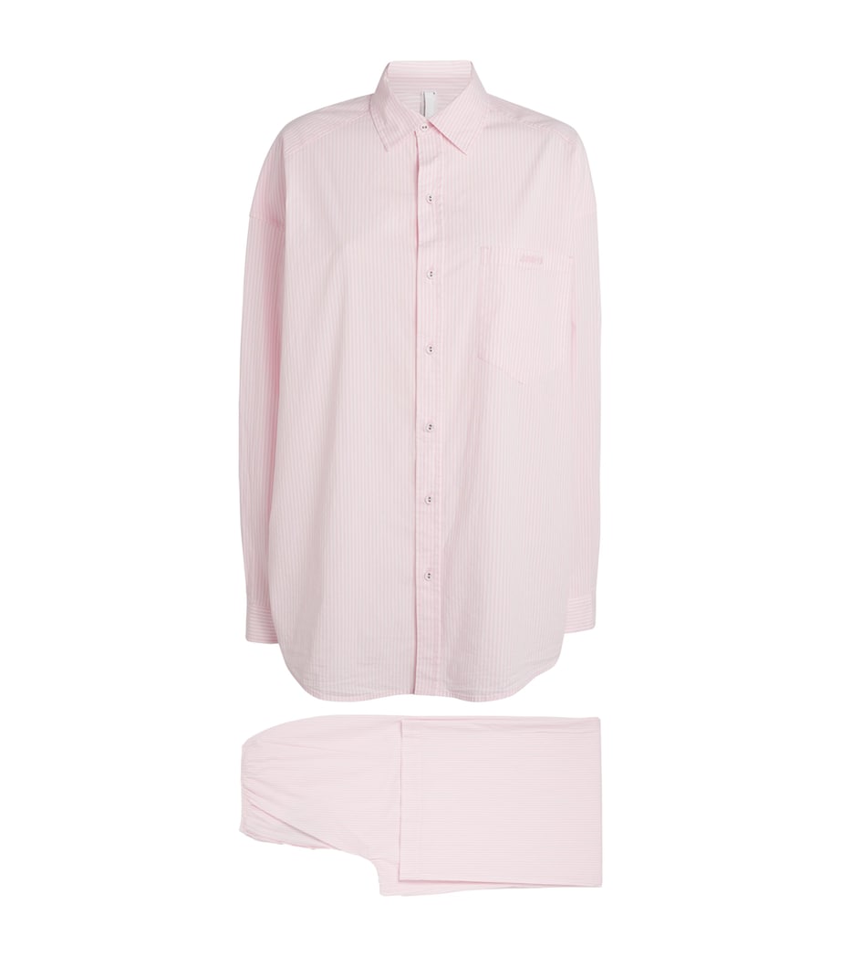 Stretch-Cotton Stripe Pyjama Set CHERY BLOSM STRIPE Image 1