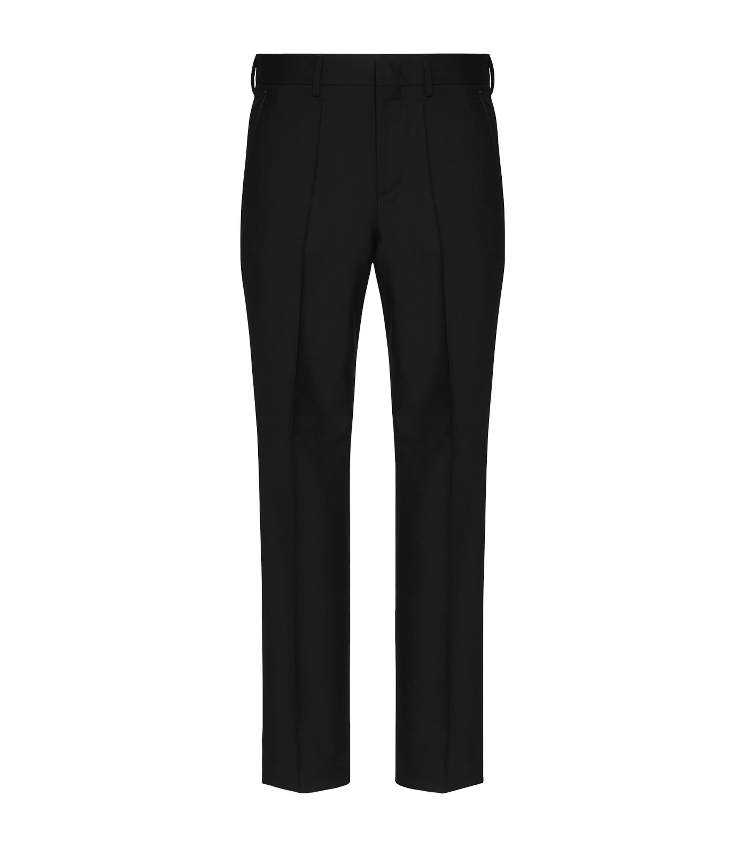 Valentino Wool Trousers In Black
