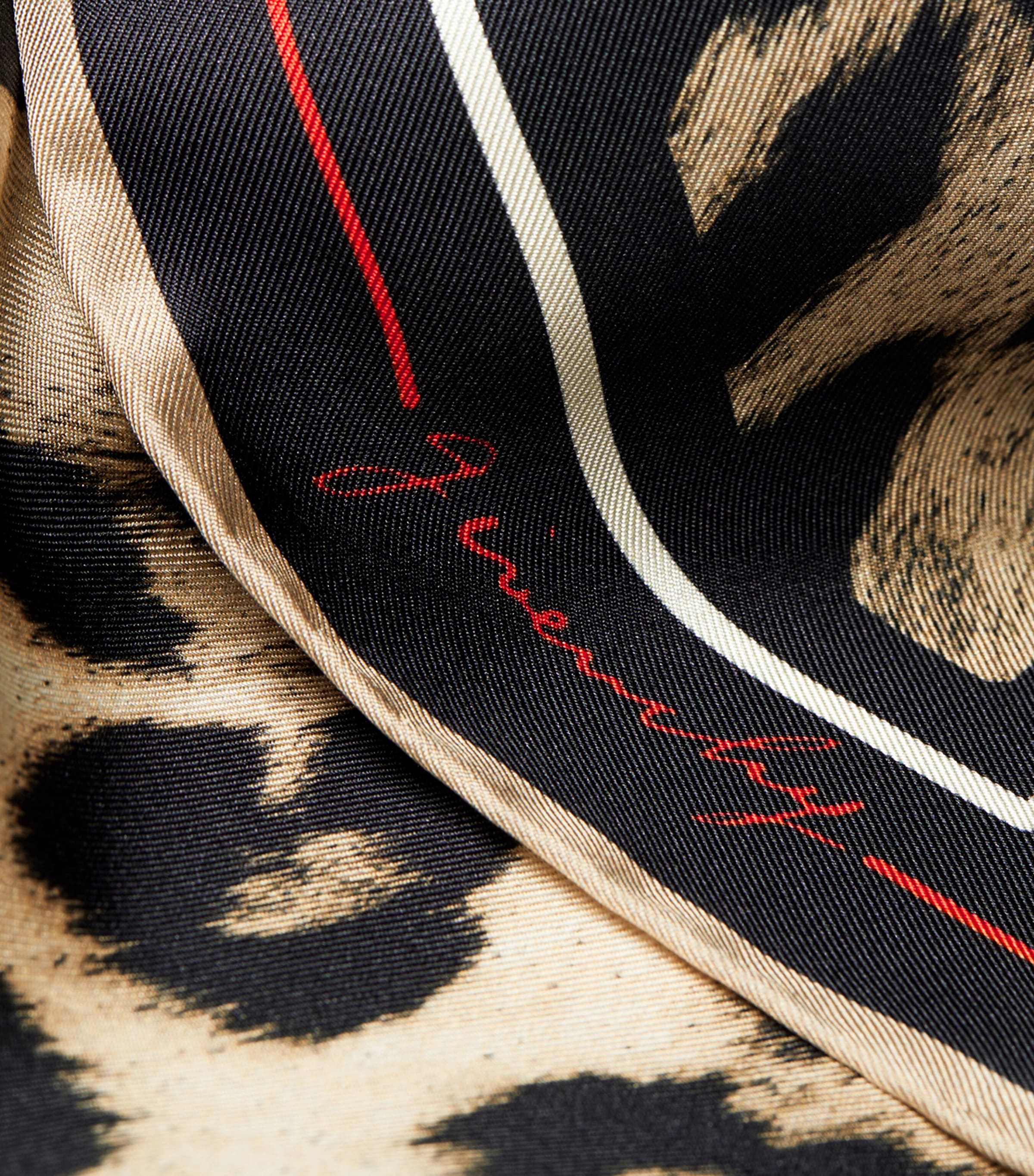 Givenchy Silk Leopard Print Scarf Image 2