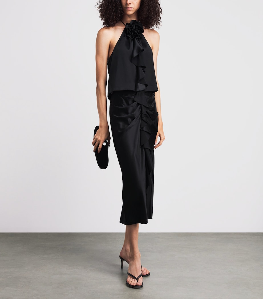 Cinq A Sept Womens Silk Hallie Top Black Image 2