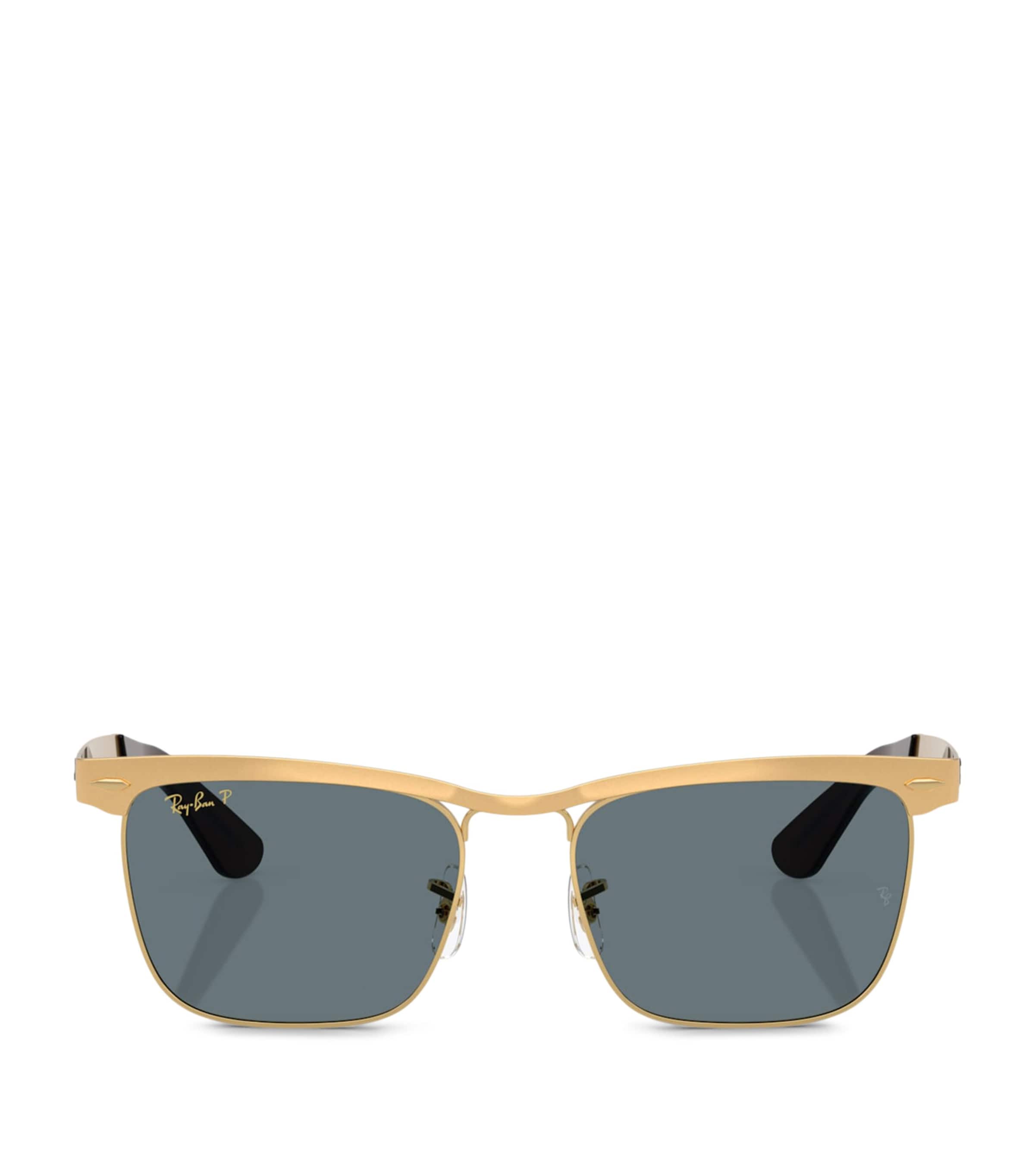 Ray-Ban Metal Wayfarer Deluxe Square Sunglasses Gold Image 1