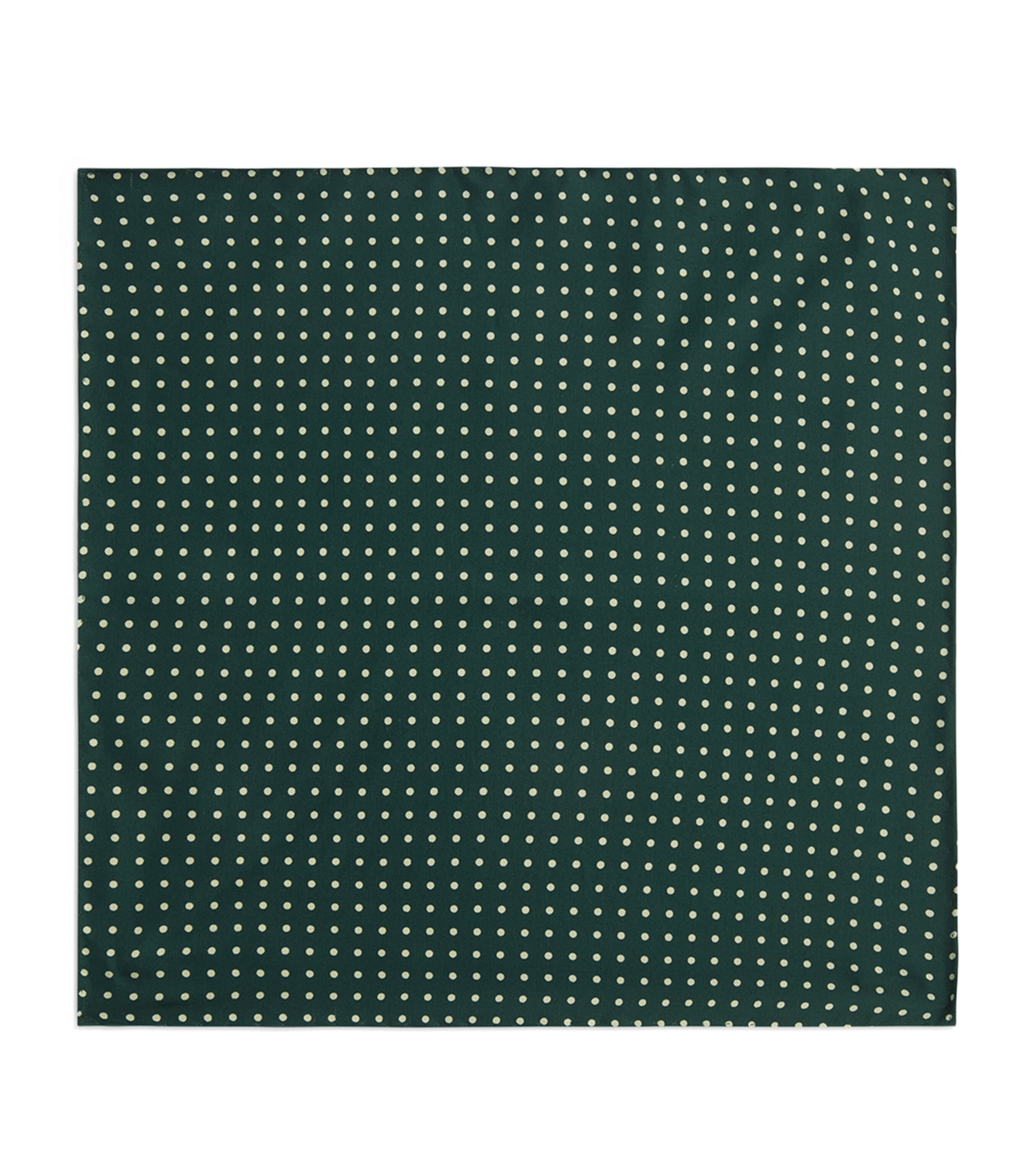 Mulberry Silk Polka Dot Pocket Square 311EMERALD Image 1