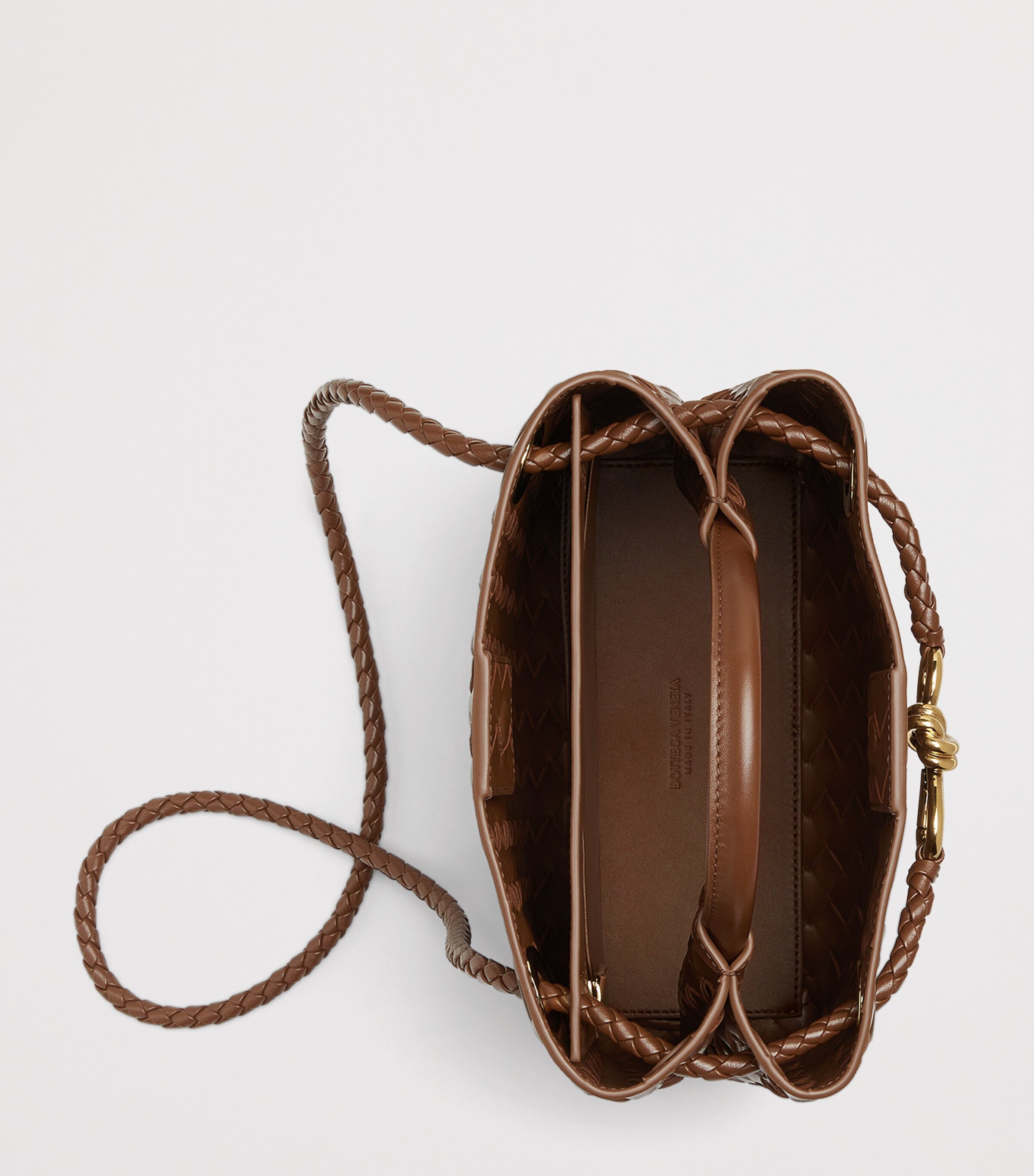 Bottega Veneta Small Leather Andiamo Top-Handle Bag Image 5