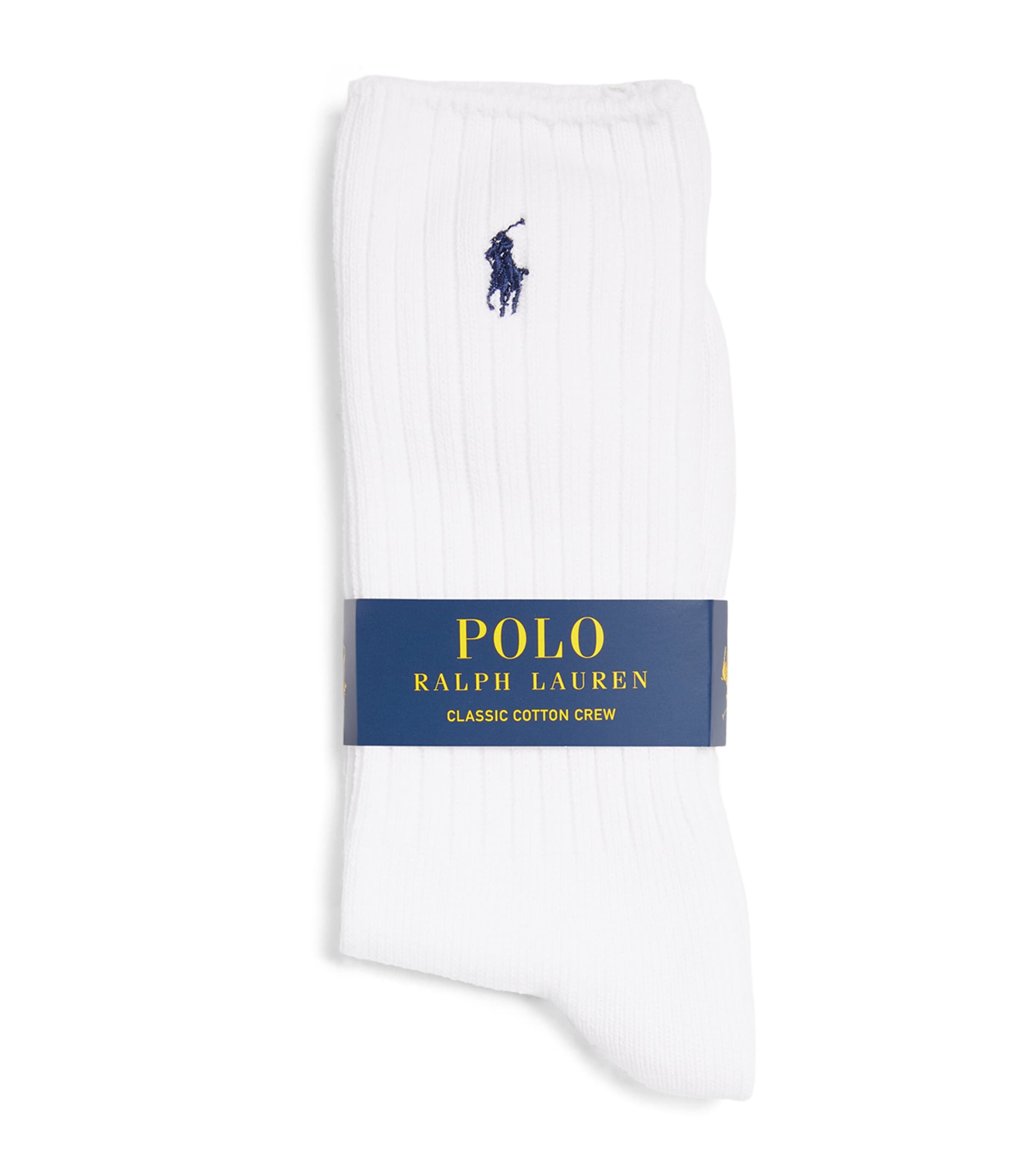 Polo Ralph Lauren Cotton-Blend Classic Crew Socks White