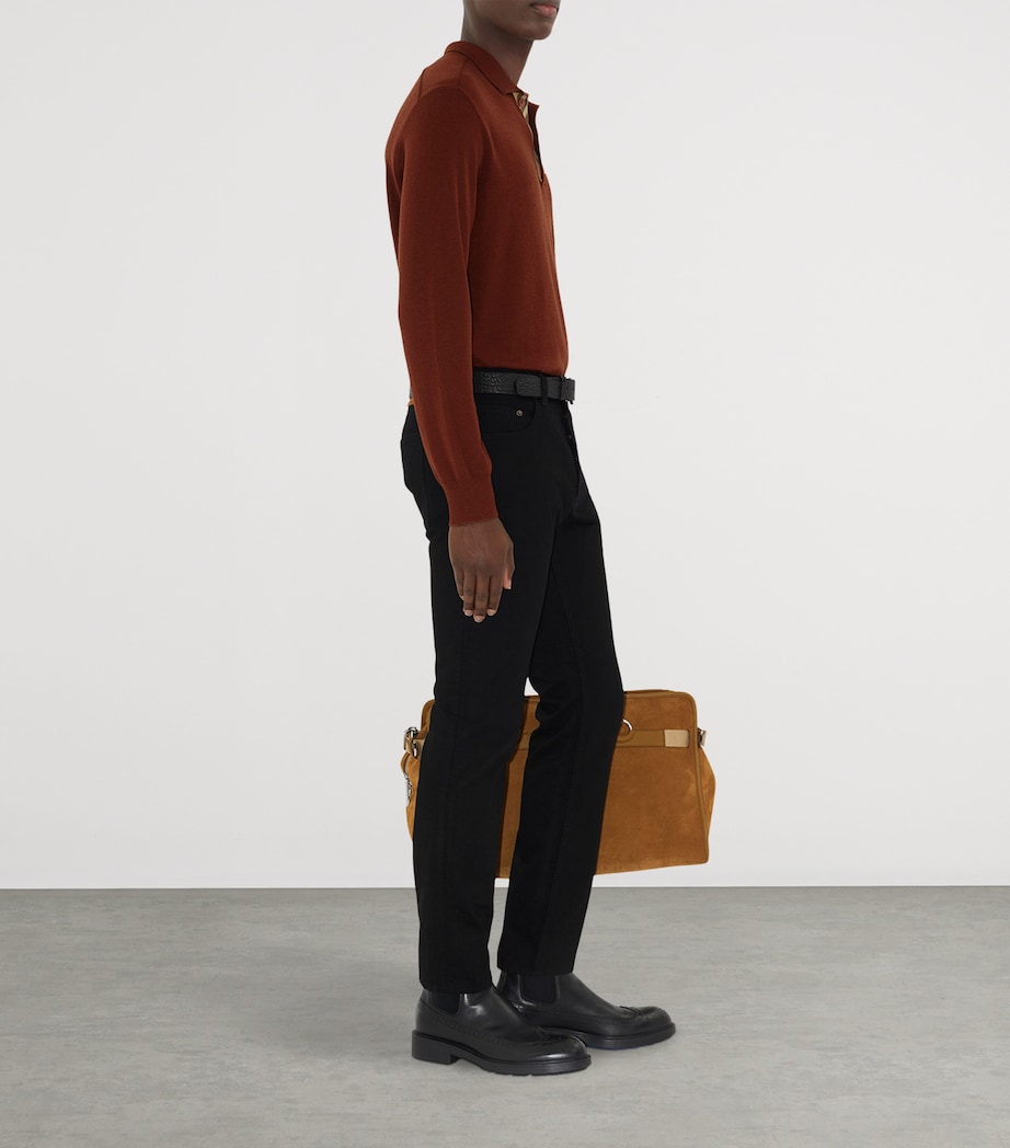 Slim Logo-Patch Jeans BLACK Image 4