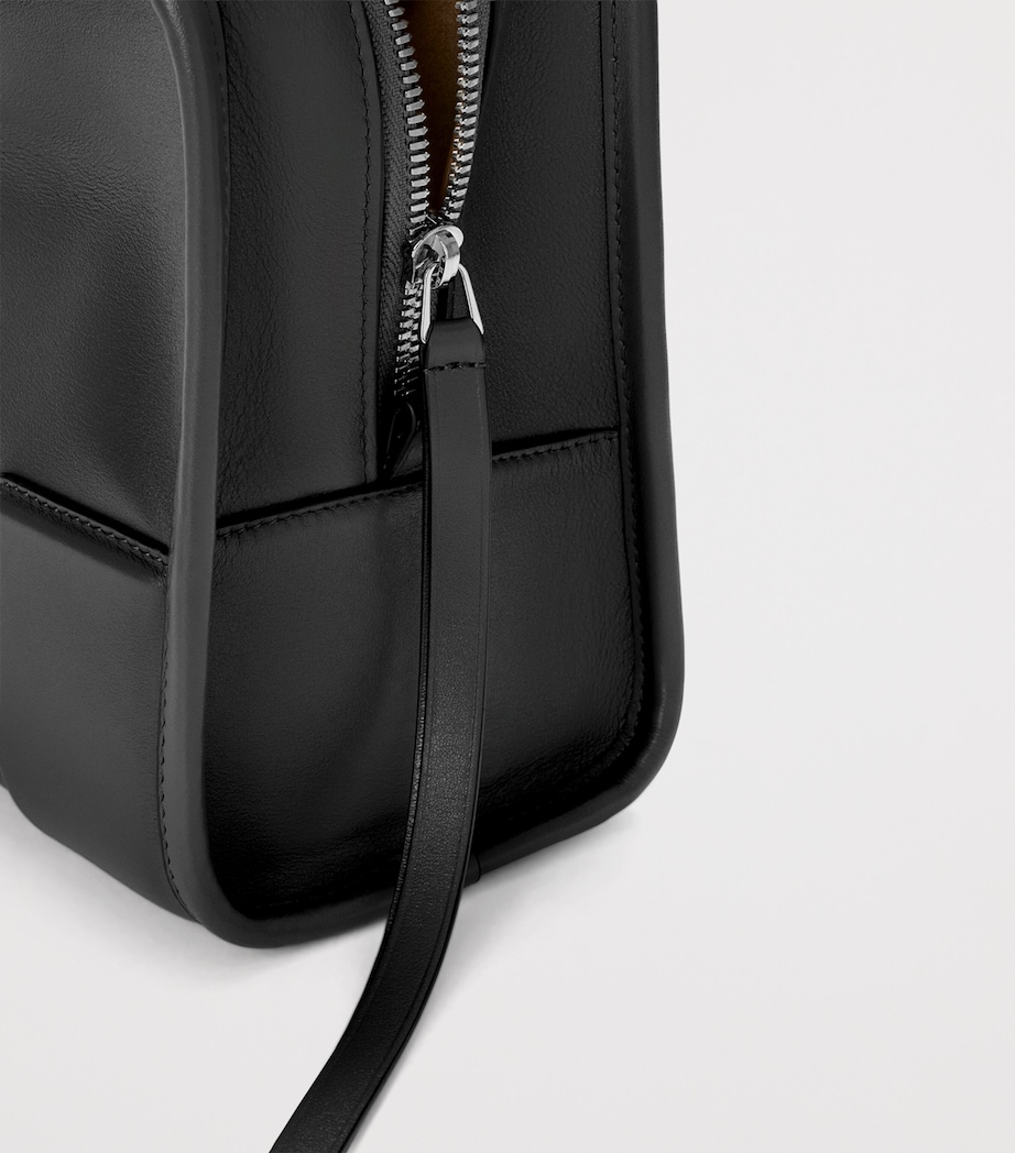 LOEWE Womens Medium Leather Amazona 180 Top-Handle Bag Black Image 8