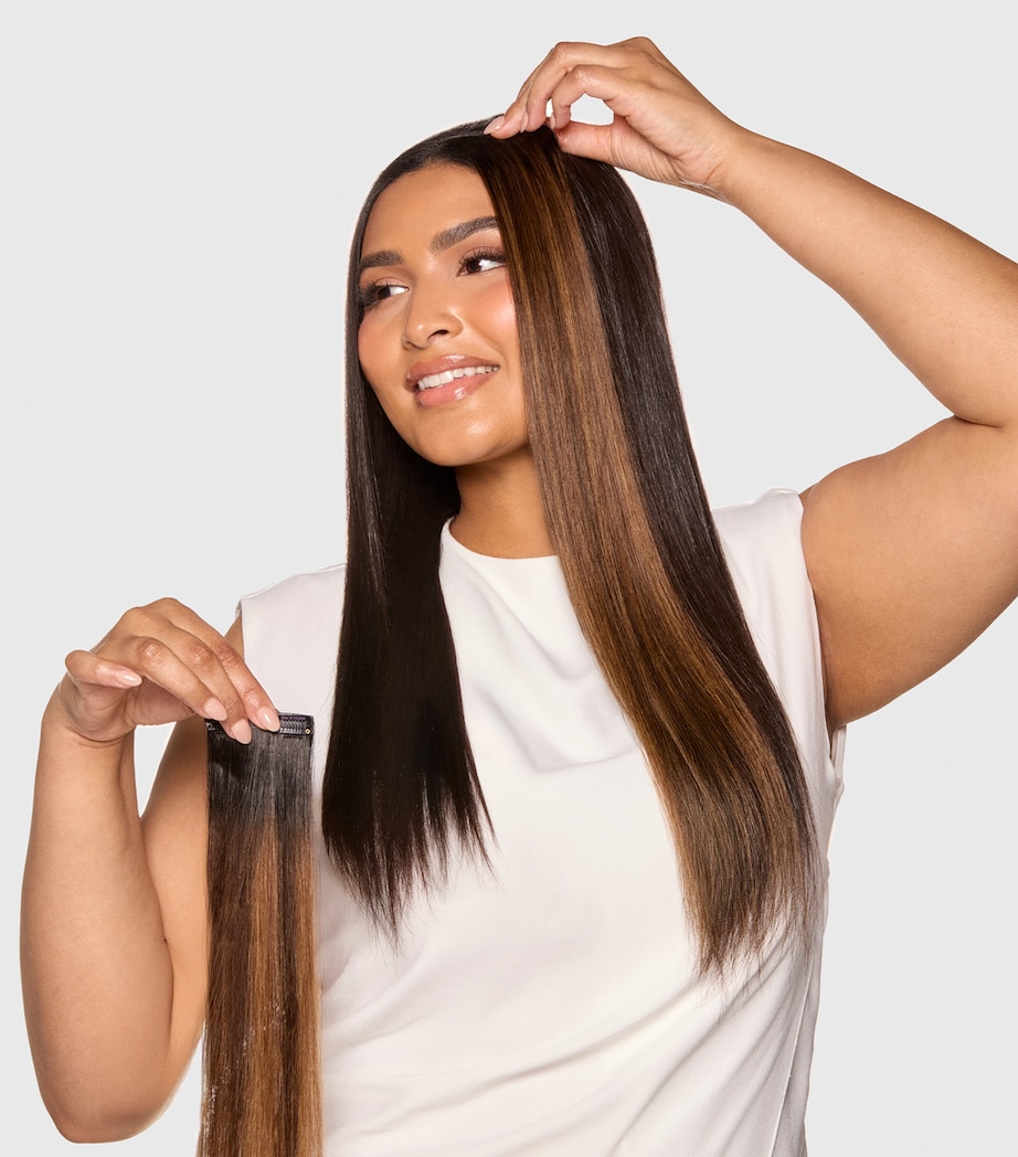 Beauty Works Beauty Works x Huda BARELY THERE Mix & Match Minis Clip-In Hair Extensions (20") Honey Blonde Image 6