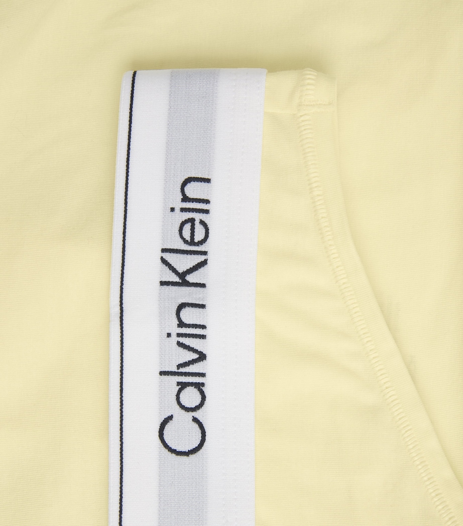 Calvin Klein Womens Cotton-Blend Icon Thong Zrk/pear Sorbet Image 4
