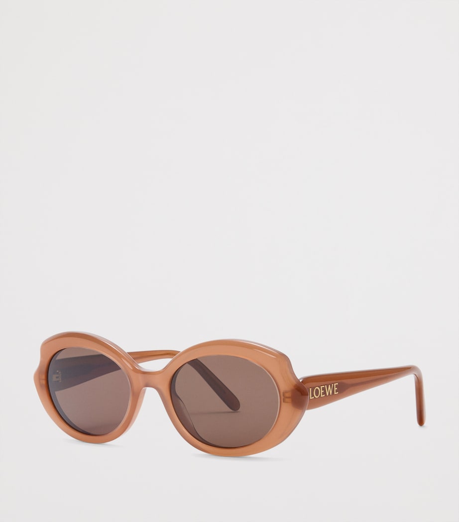 Mini Oval Slim Sunglasses MILKY CARAMEL Image 2