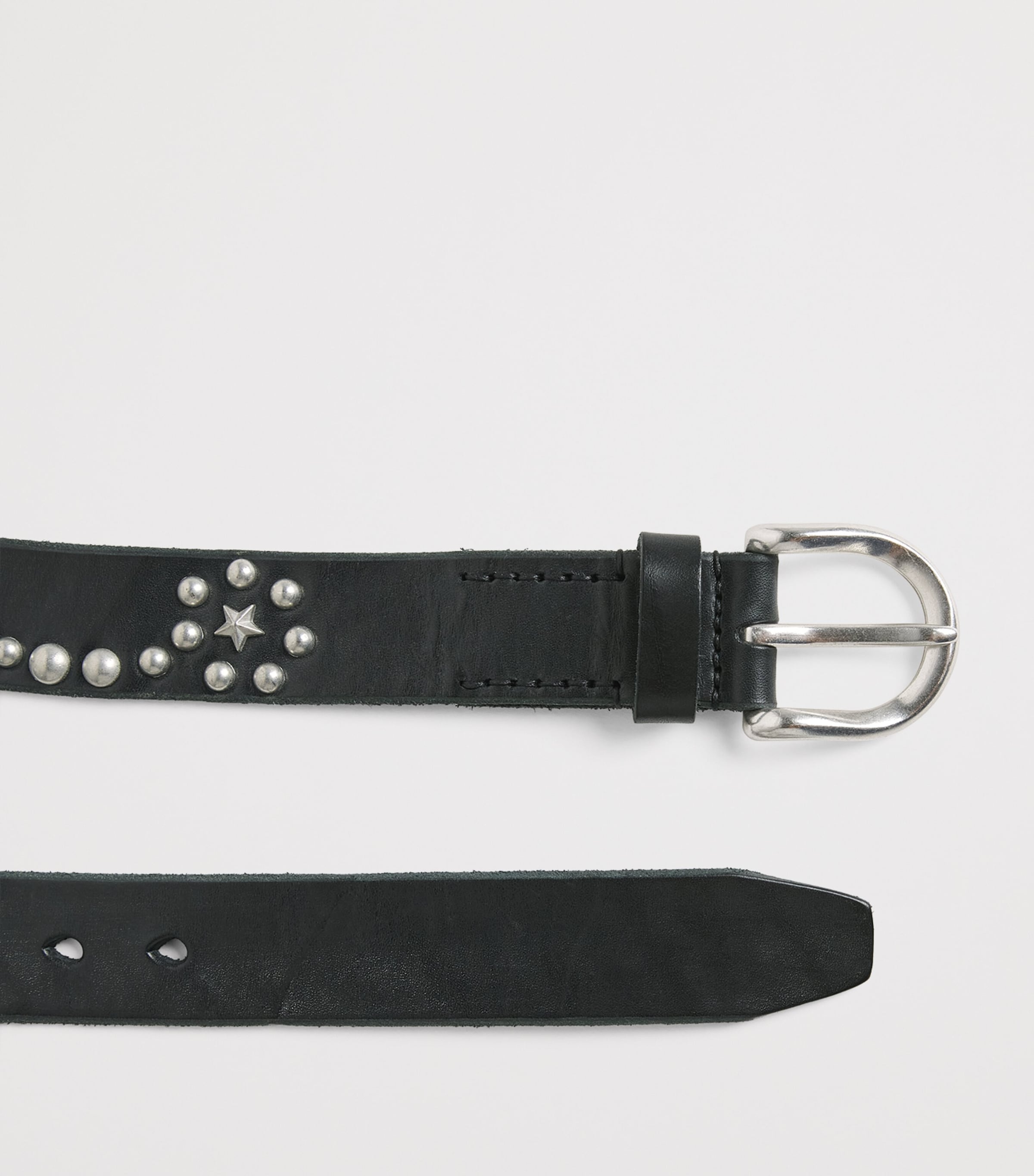 Bridle Leather Star Fall Stud Belt BLACK BRIDLE Image 4