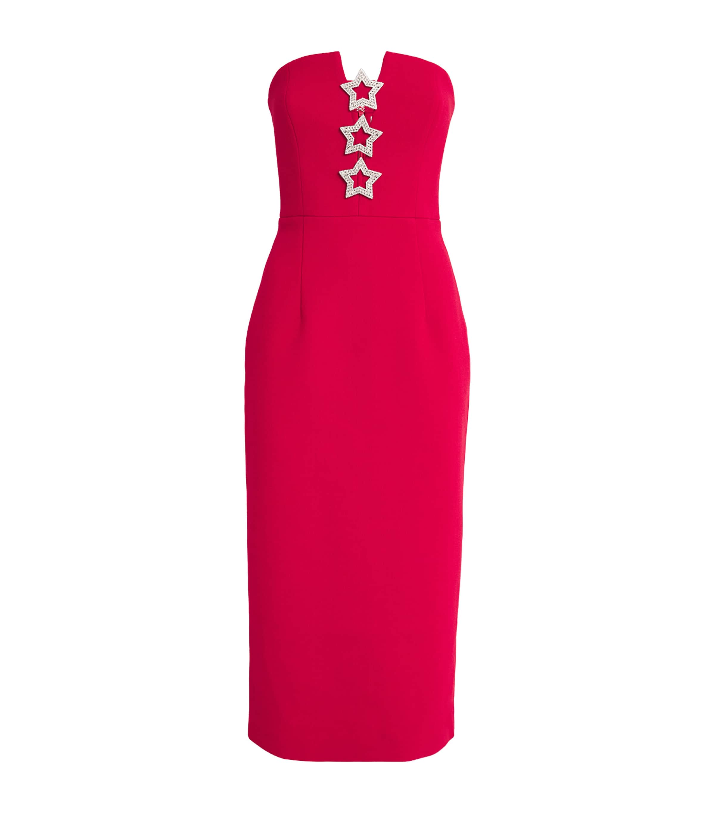 Rebecca Vallance Strapless Akari Midi Dress | Harrods UK