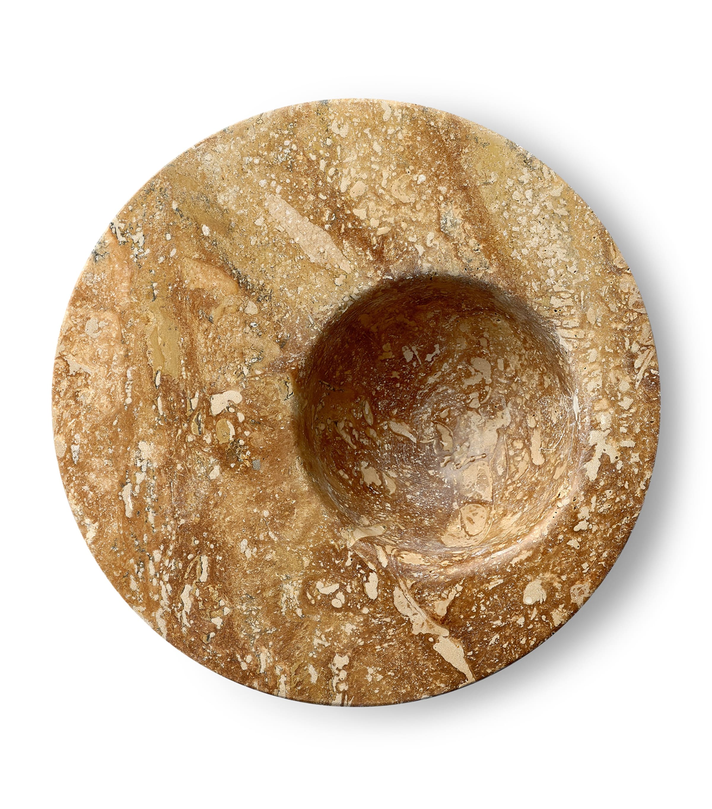 Marchanta Marchanta 01 Mini Dark Travertine Candle Holder (18cm) Sand Image 4