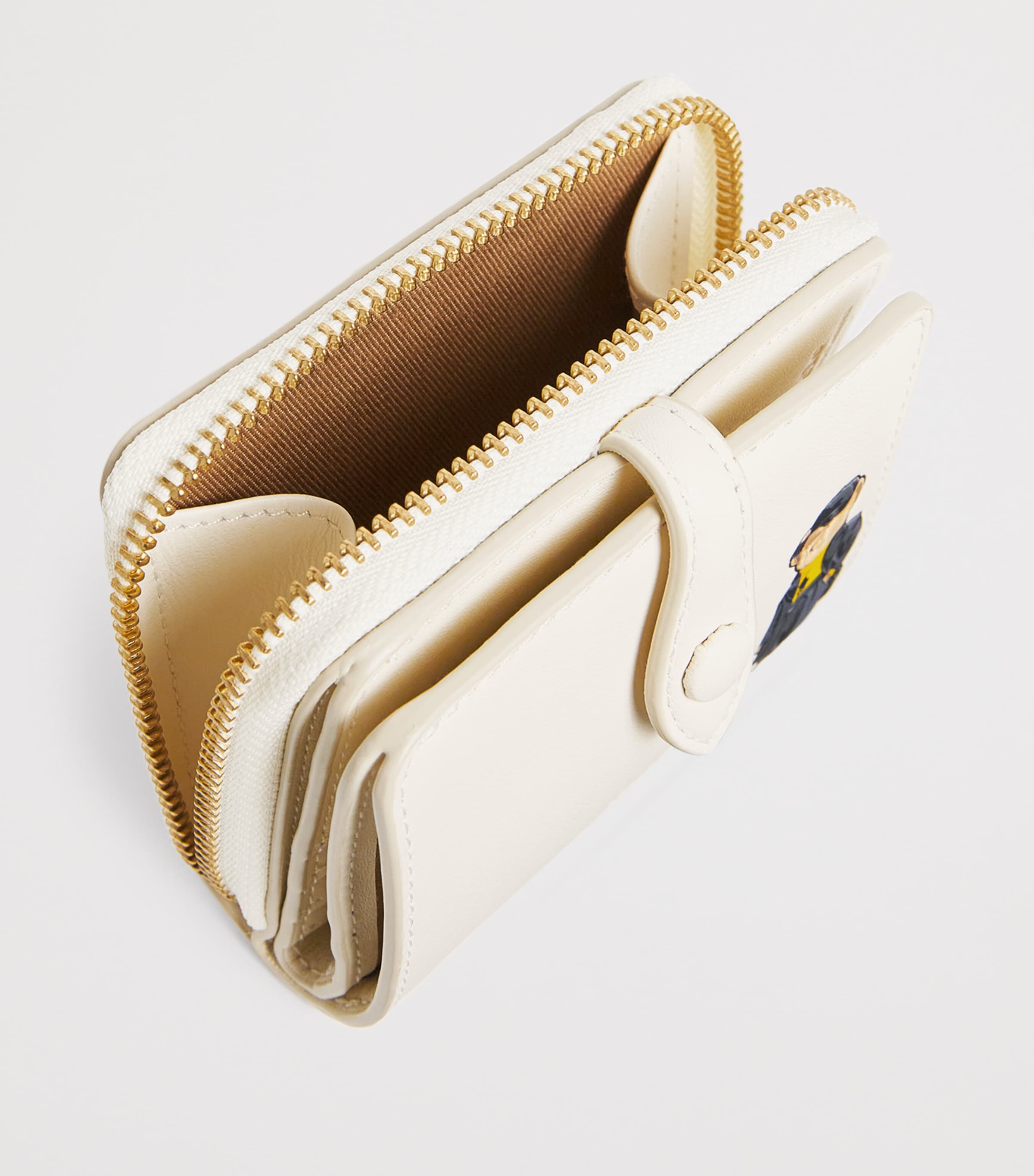 Leather Polo Bear Wallet IVORY Image 3