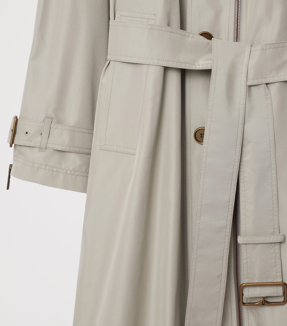 Silk Long Car Coat CASTLE Image 6