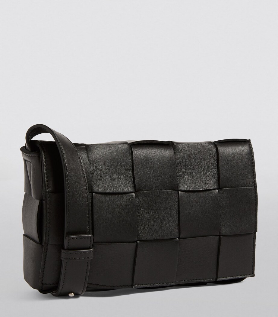 Bottega Veneta Leather Cassette Cross-Body Bag Black Silver Image 3