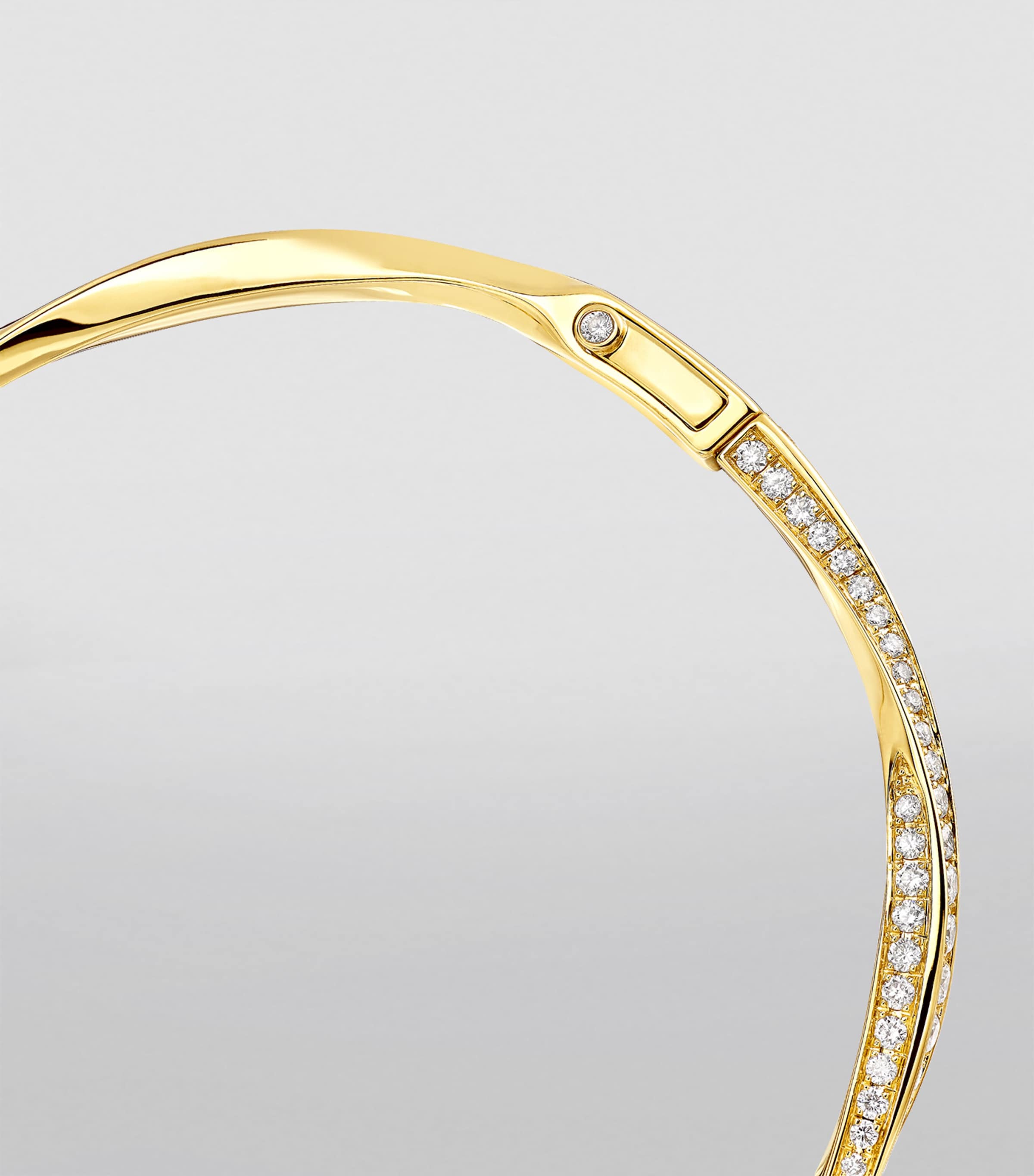 Yellow Gold and Diamond Spiral Bangle YELLOW GOLD Image 4