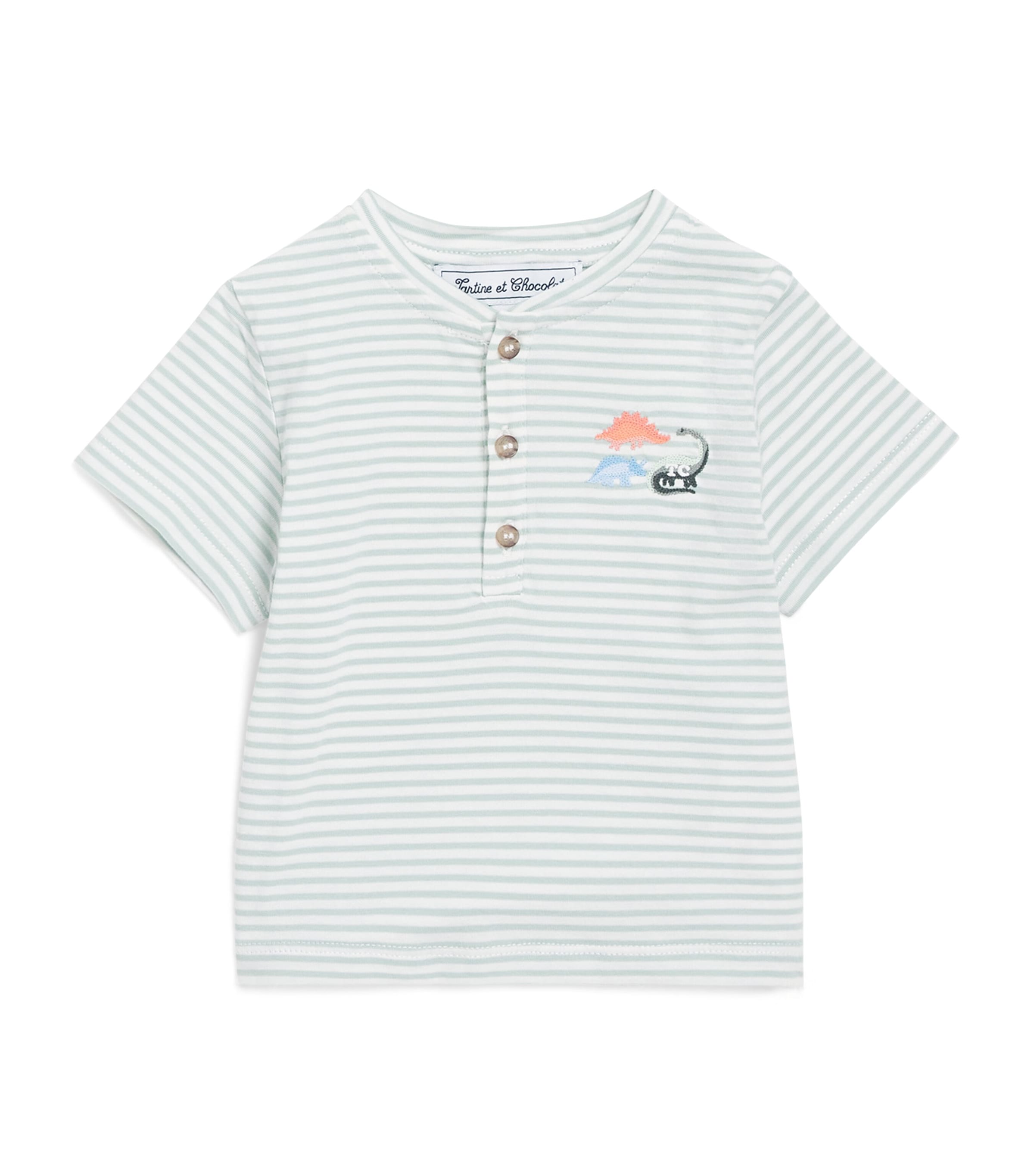 Striped Button-Up T-Shirt (3 Months-4 Years) 52SAUGE Image 1