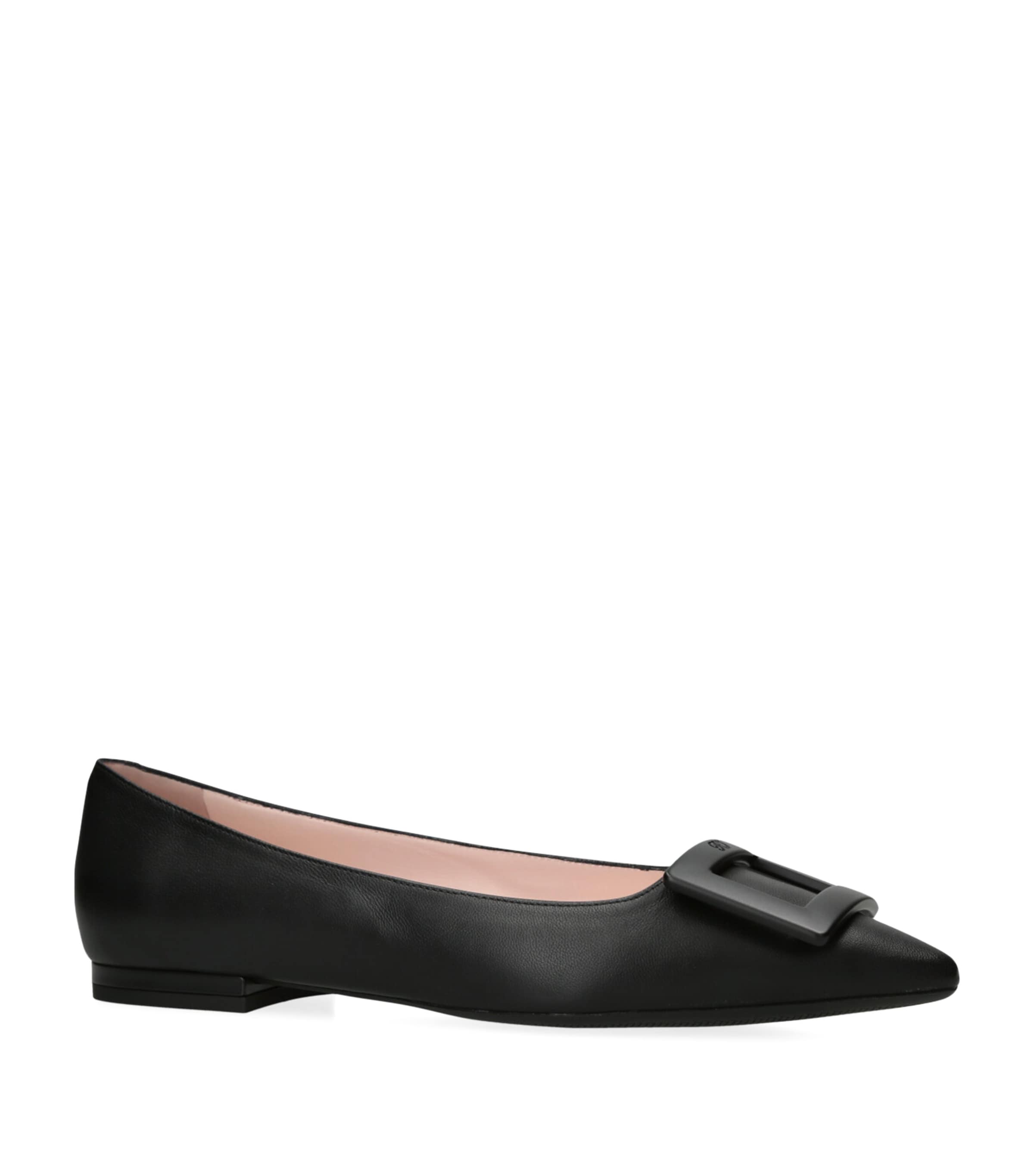 Roger Vivier Leather Gommettine Ballet Flats Black Image 3