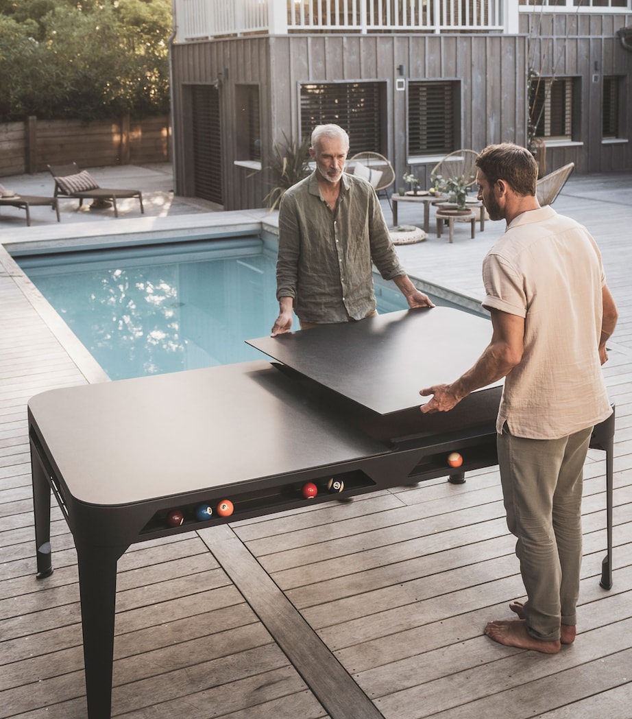 Cornilleau Hyphen Outdoor Pool Table Blk Gry Mot Lght Gry Image 5