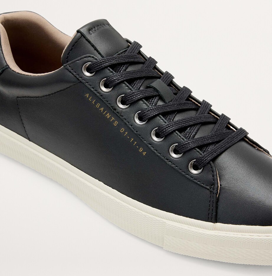 AllSaints Leather Brody Sneakers Black Image 4