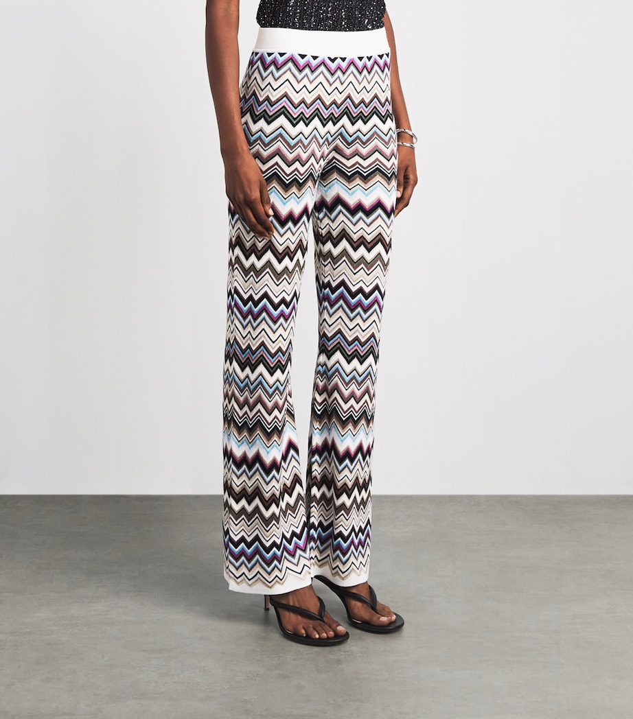 Missoni Womens Chevron Knit Trousers Smsplmtcl Bl,fsa,ntl Image 4