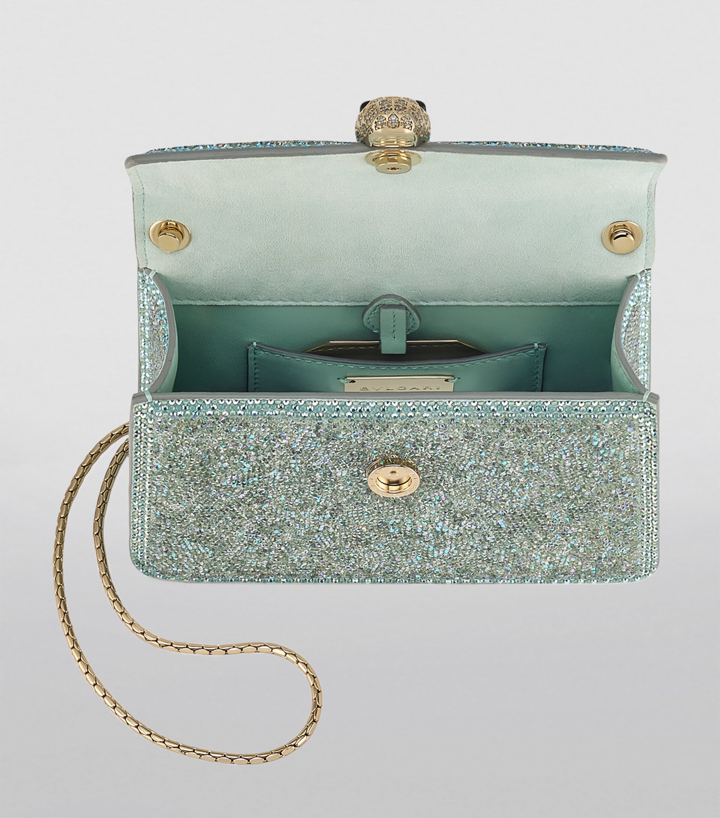 Mini Serpenti Forever Cross-Body Bag TURQUOISE Image 4