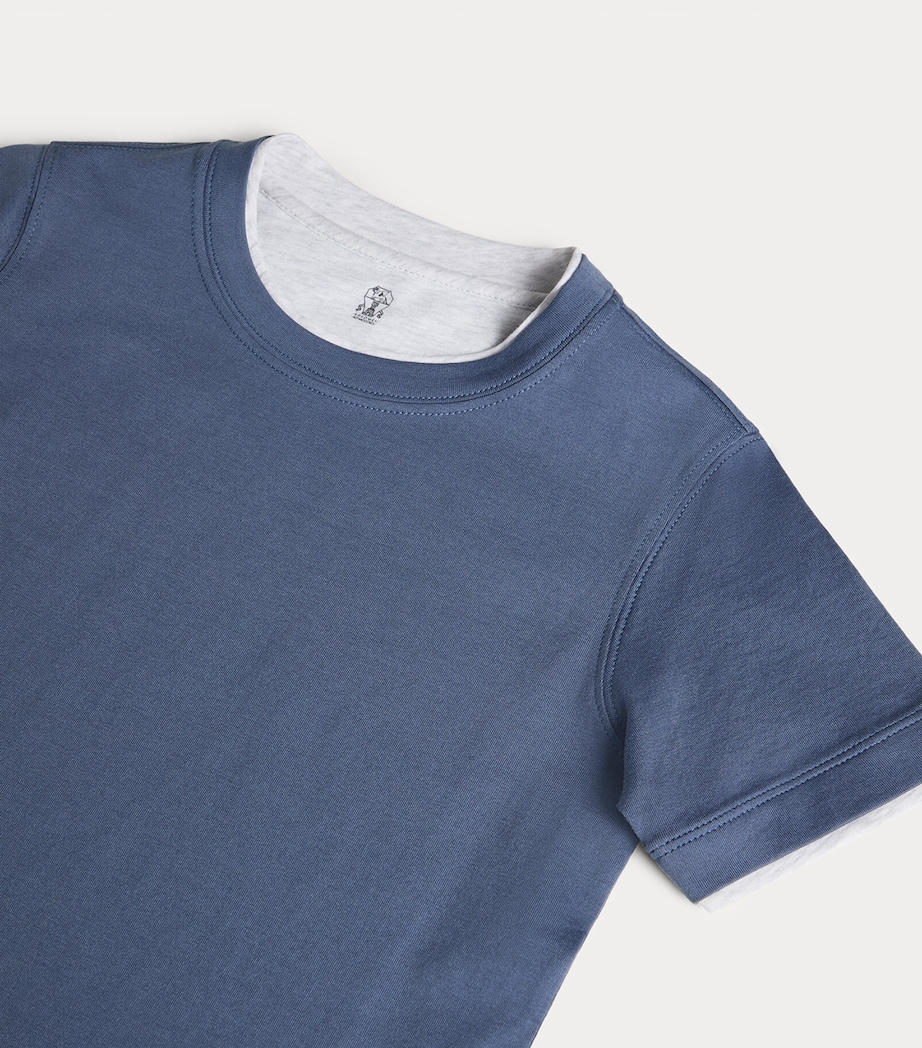 Brunello Cucinelli Kids Cotton Layered T-Shirt (4-6 Years) Image 3