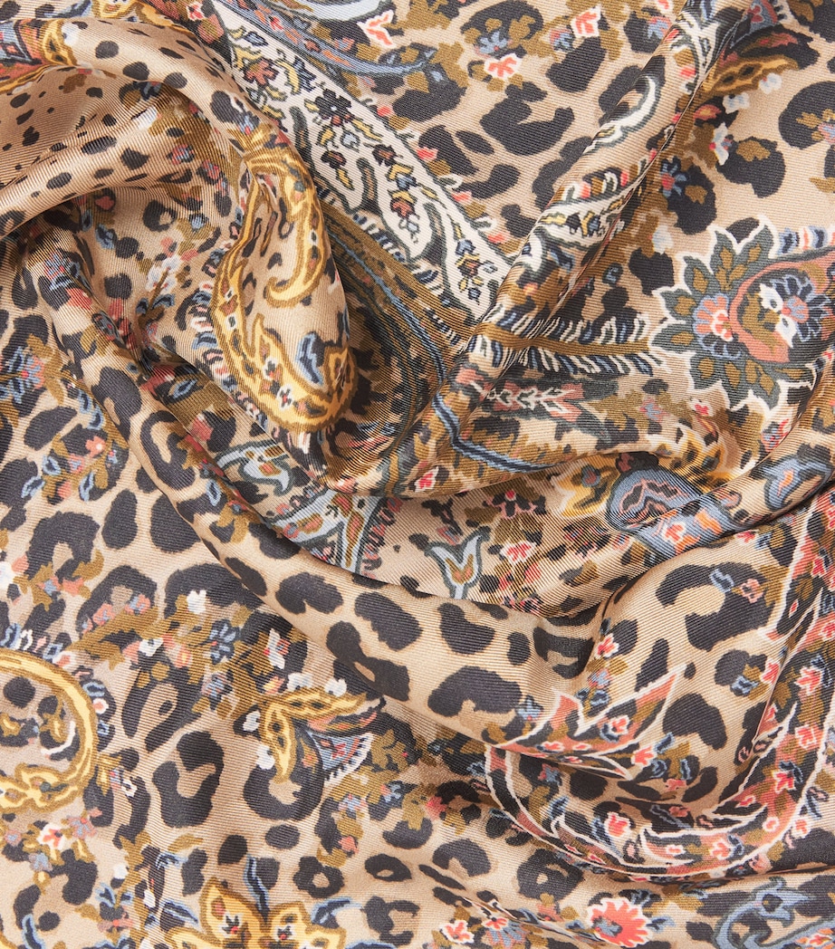 Silk Leopard Scarf X0826 Image 3