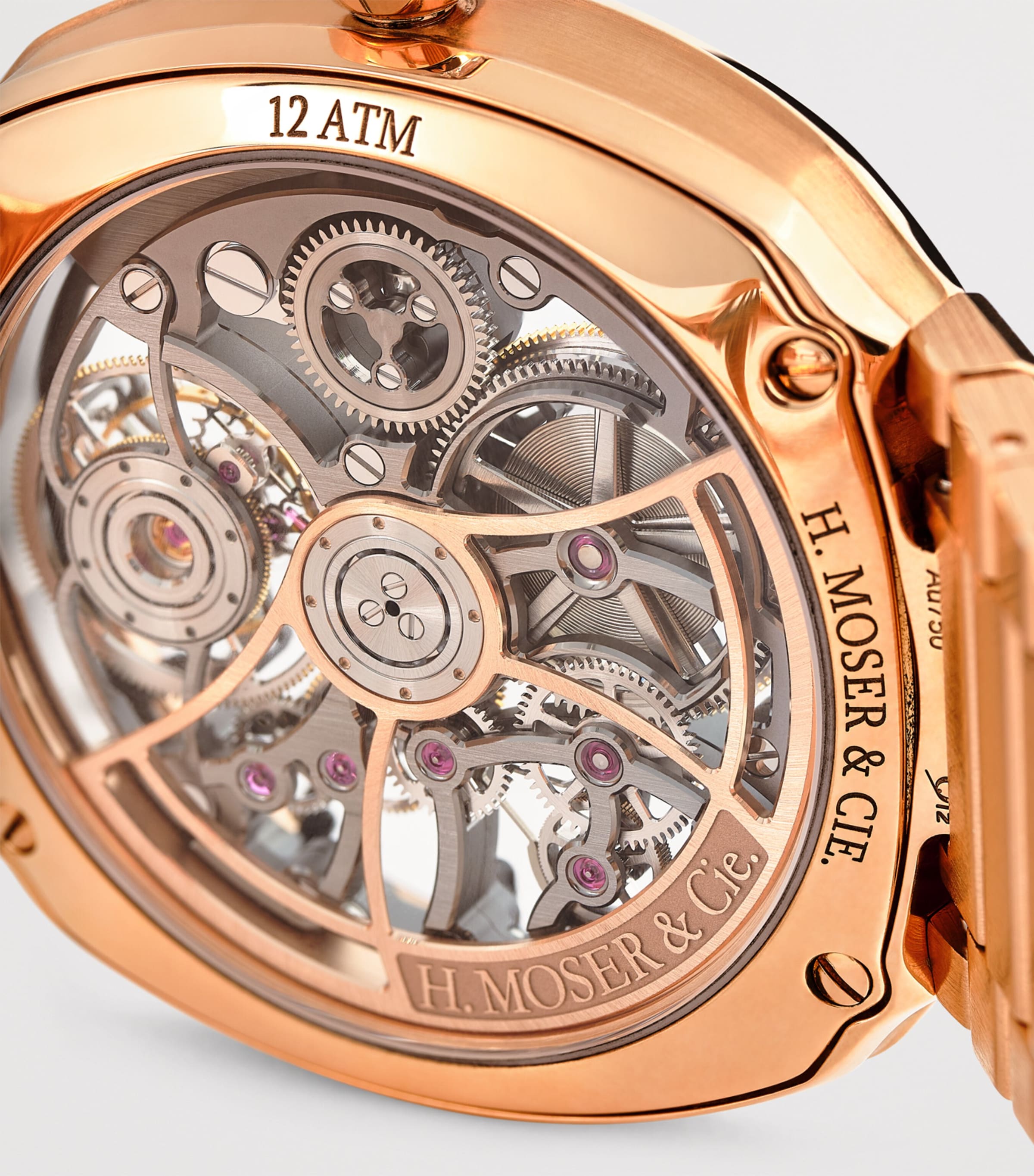 Rose Gold and Diamond Streamliner Tourbillon Skeleton Watch 40mm YELLOW GOLD Image 4