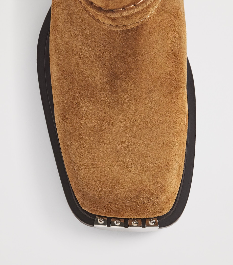 Suede Biker Boots CAMEL Image 5