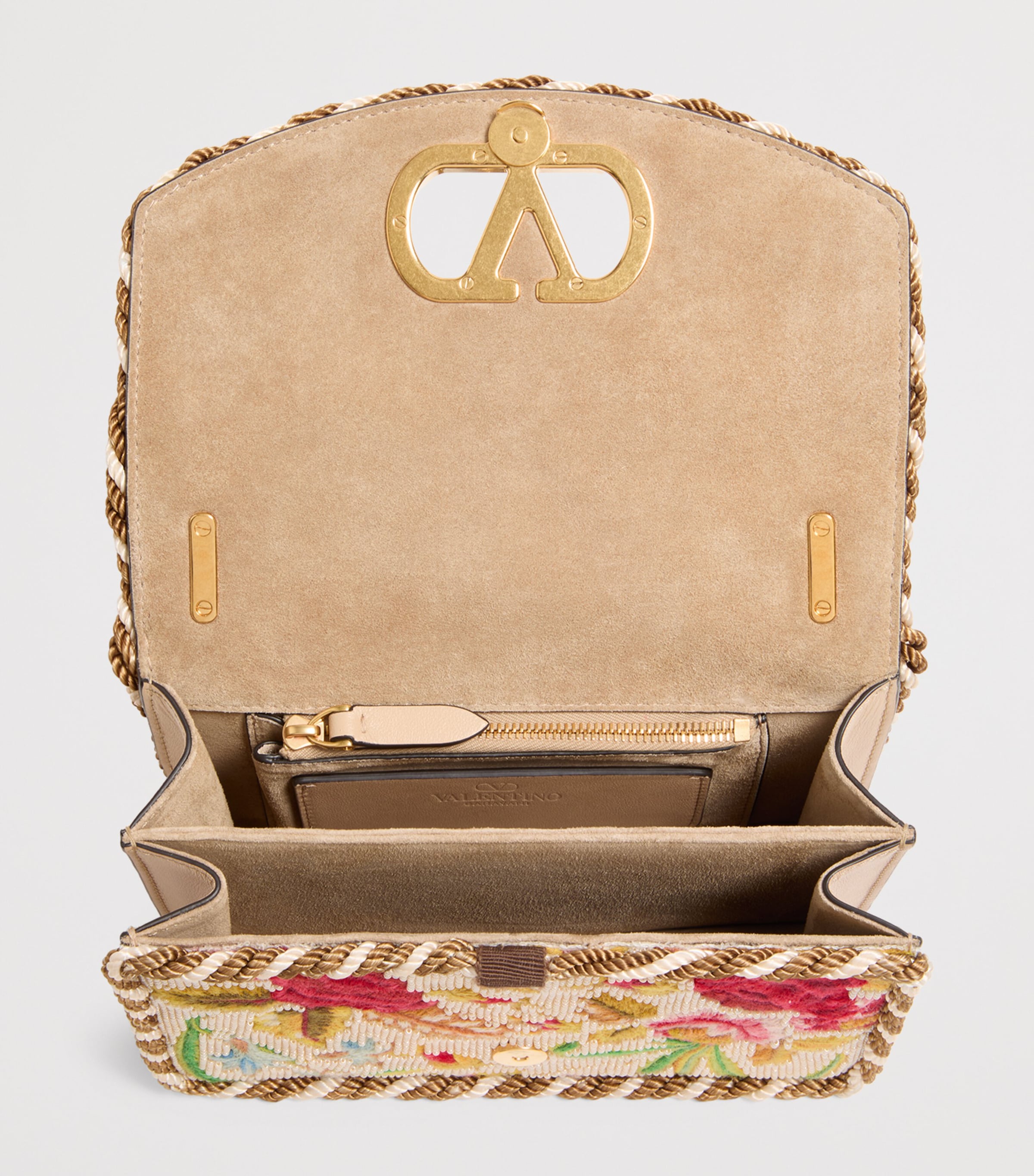 Small Silk Embellished Vain Shoulder Bag B9F Image 4